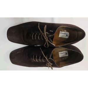 Moreschi Men's Brown Suede Oxford/ Loafers Shoes - Made In Italy-US 14